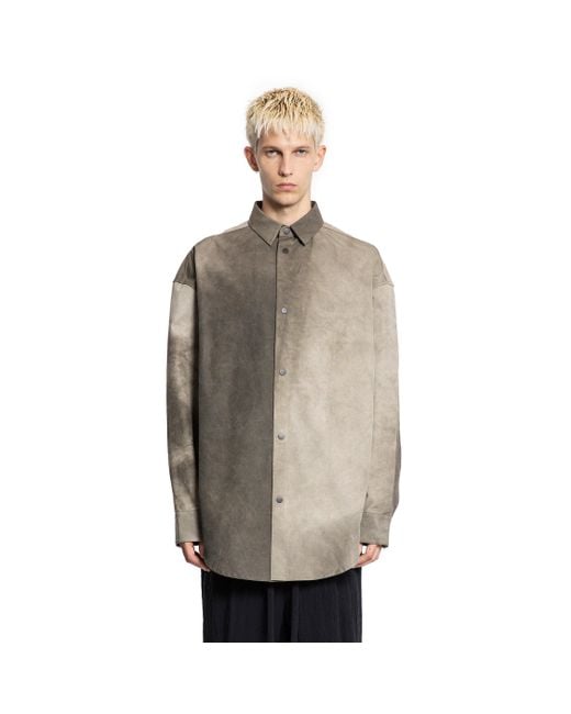 Fear Of God Gray Dyed Heavy Cotton Shirt for men