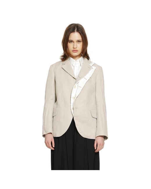 Comme des Garçons Natural Deconstructed Linen Blazer