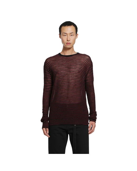 Ann Demeulemeester Red Racin Sweater for men