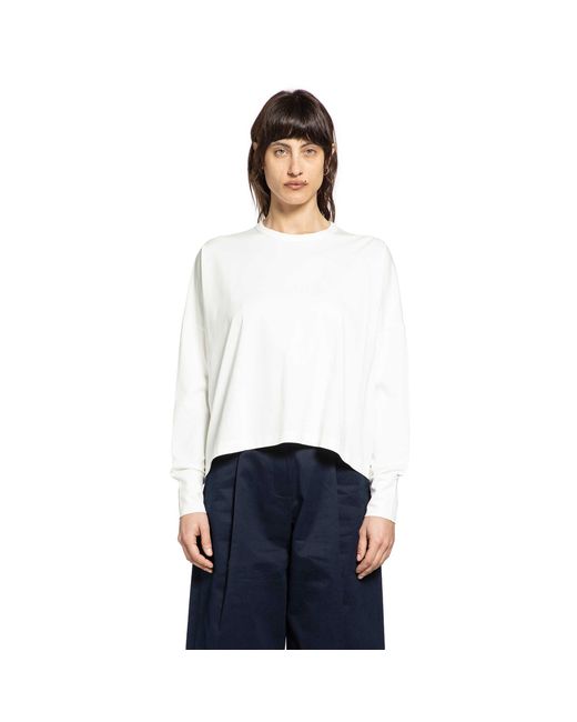Studio Nicholson White Loop Long Sleeve T-Shirt