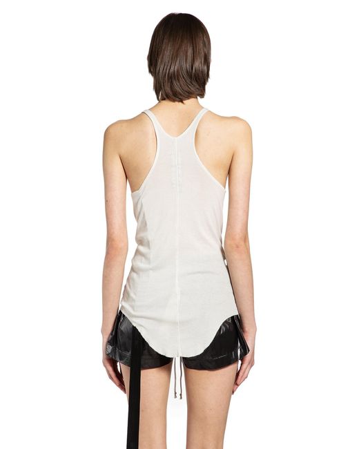 Rick Owens White Temple Racer Back Tank Top