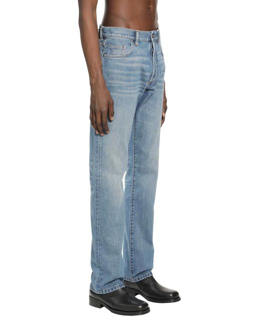 Versace Blue Straight Jeans for men