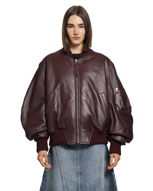 The Attico Brown 'Anja' Bomber