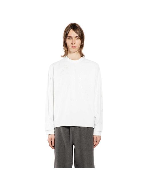 Goldwin White Grafic L/S T-Shirt for men