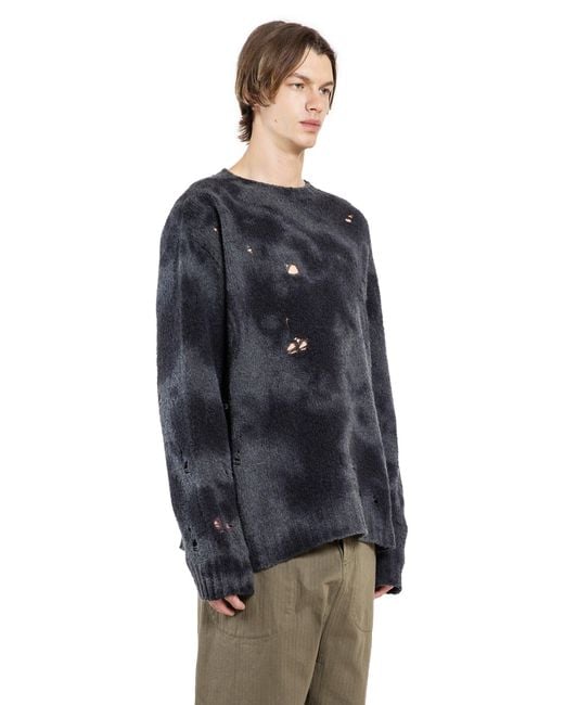 Uma Wang Blue Maglione A Girocollo for men