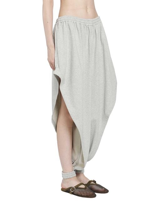 Alaïa Gray Fleece Jersey Pointed Pants