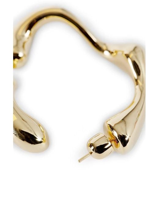 Maria Black Metallic Splash Hoop Large Earring