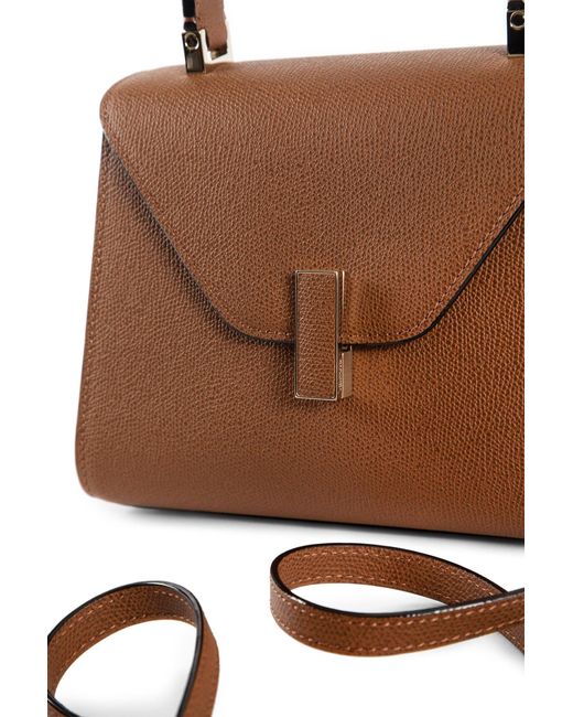 Valextra Brown Iside Top Handle Mini Bag