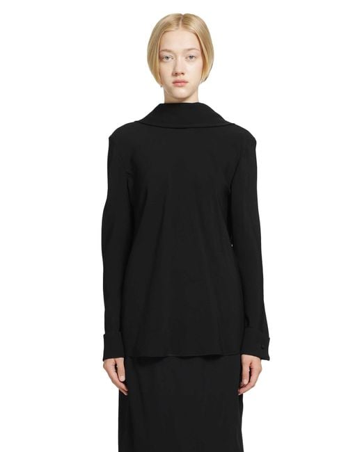 The Row Black Evo Blouse