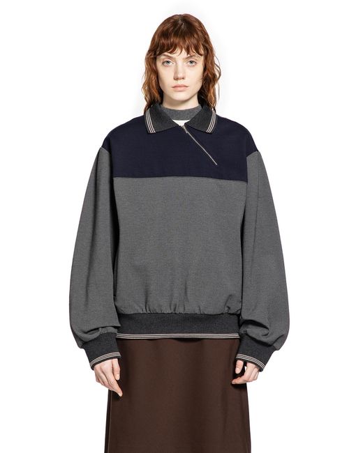 Miu Miu Gray Zipper Sweatshirt