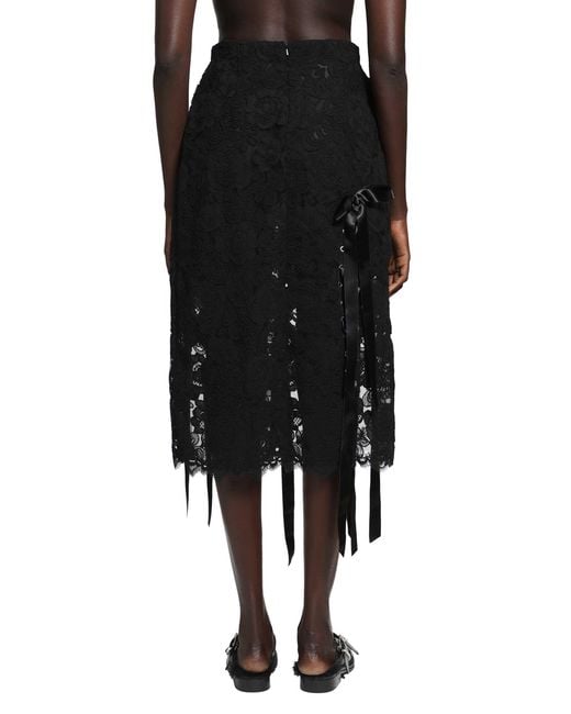 Simone Rocha Black Unraveling Ribbon Ring Skirt