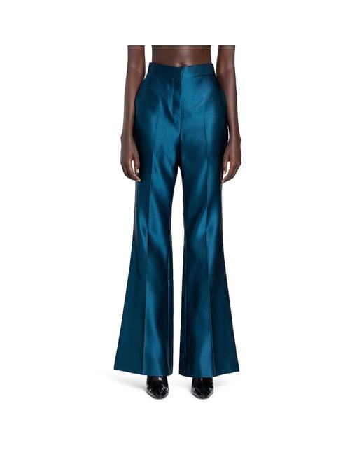 Fendi Blue Duchess Satin Trousers