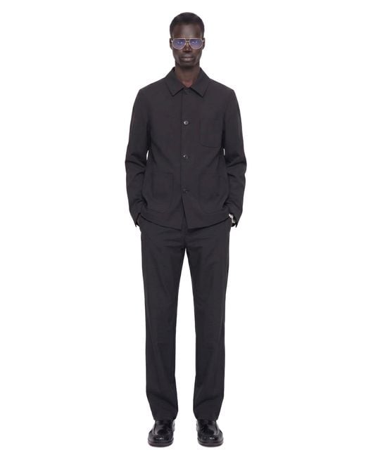 Lardini Blue Linen Overshirt for men
