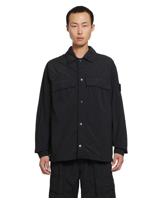 Stone Island Black 1200044 Overshirt for men