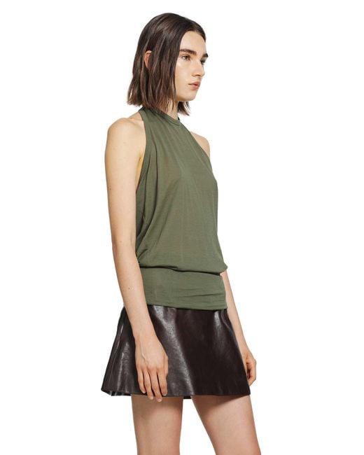 Balenciaga Green Draped Top
