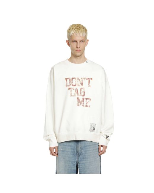 Maison Mihara Yasuhiro White Don'T Tag Me Printed Sweatshirt for men
