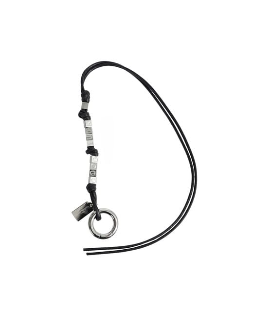 Maison Margiela Metallic Letters Keyring for men