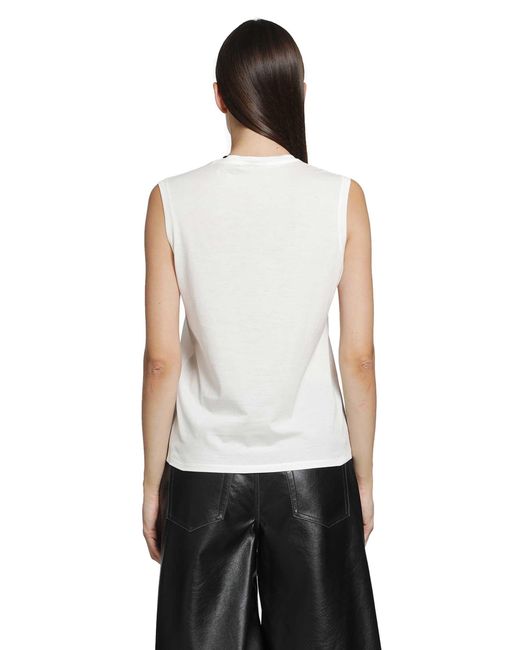 Fendi White Ti Amo Print Jersey Top