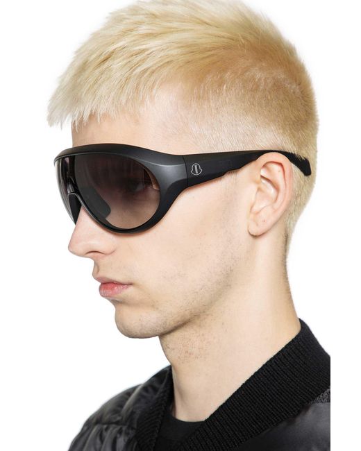 Rick Owens Gray Moncler X Temple Sunglasses for men