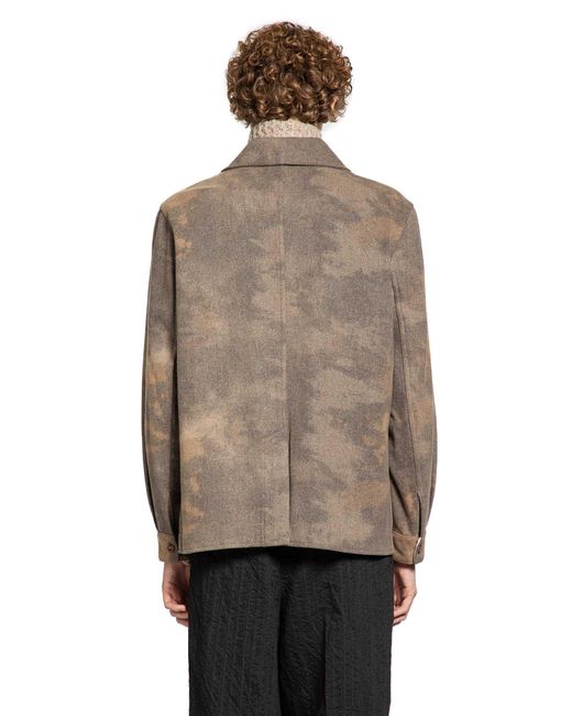 Forme D'expression Brown Felt Jacket for men