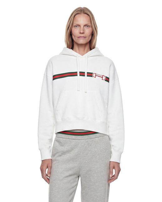 Gucci White Hoodie Sweatshirt