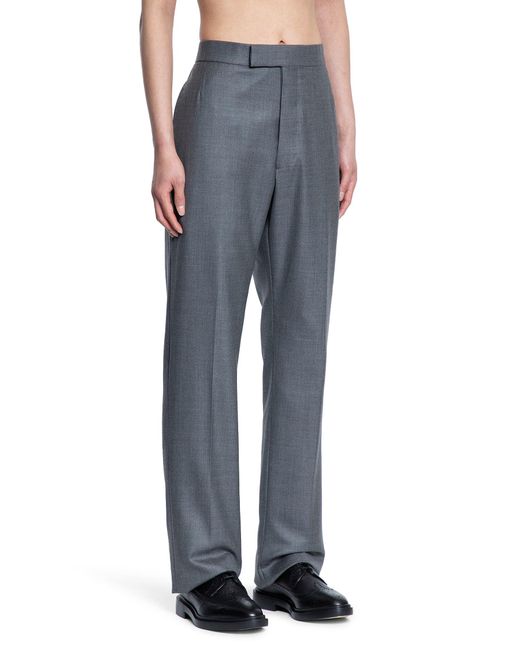 Thom Browne Blue Super 120 S Twill Trousers for men