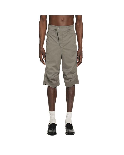 BRYAN JIMENE`Z Gray Cut Off Shorts for men