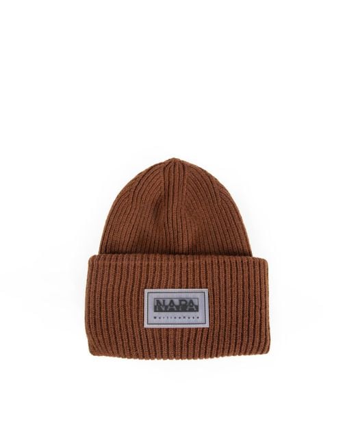 Napapijri Brown Martine Rose F-Douglas Rep Beanie for men