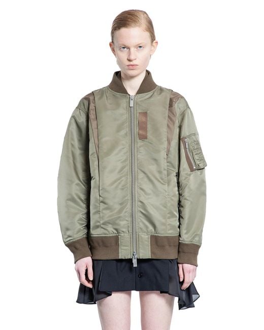 Sacai Gray Nylon Twill Blouson