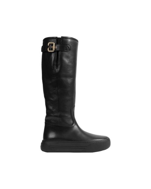 Chloé Black Delia High Boots