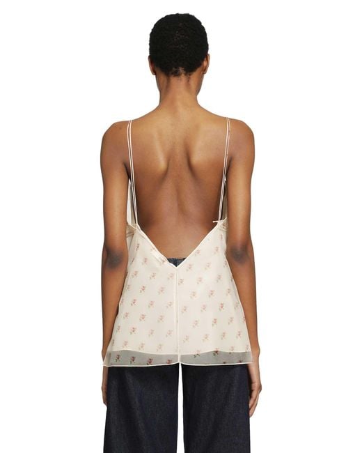 Khaite White Timy Printed Camisole