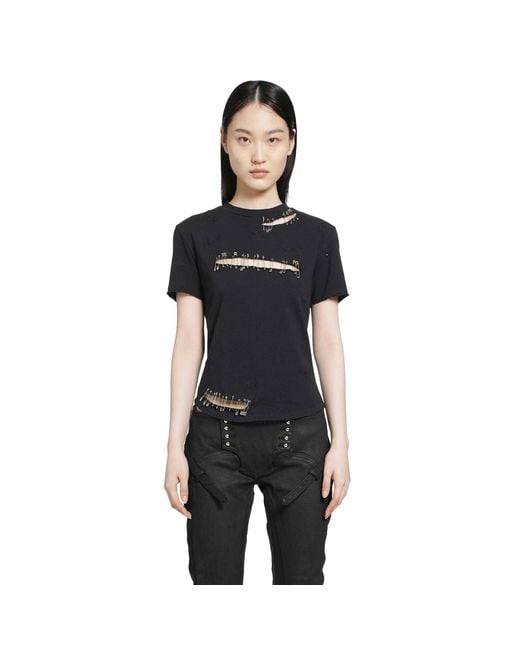 Dilara Findikoglu Black Safety Pin T-Shirt