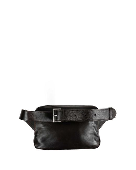 Prada Black Distressed Nappa Leather Shoulder Bag for men