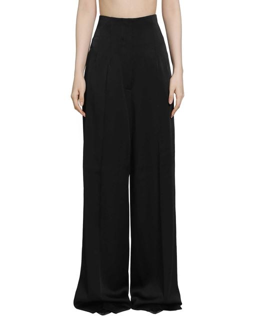 RETORI Black Cady High Waisted Pants