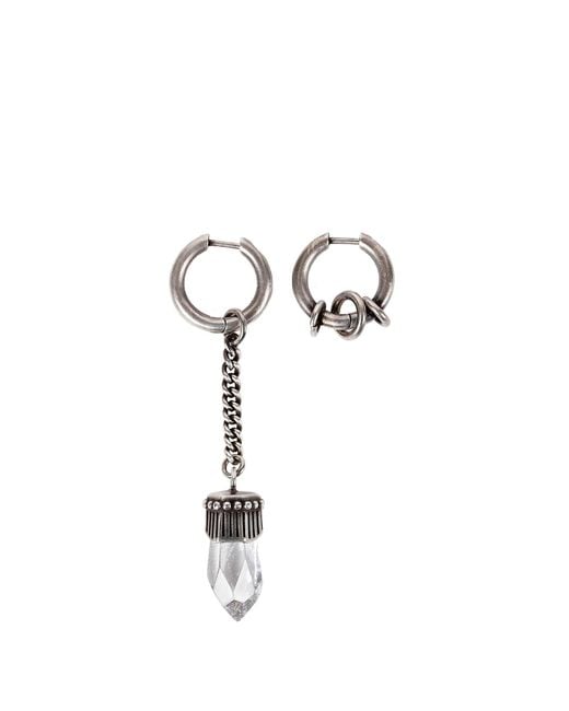 Ann Demeulemeester Metallic Vira Earrings With Quartz