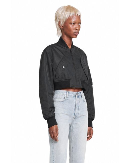 Balenciaga Black Cropped Bomber