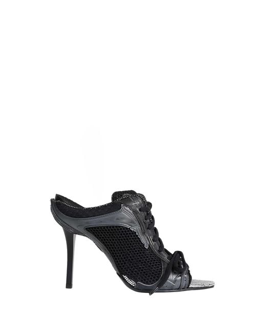 Balenciaga Black Stapler Sandals