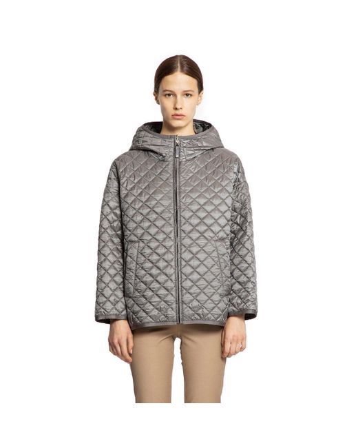Max Mara Gray Reversible Padded Jacket