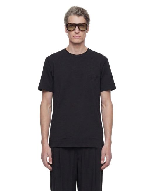Emporio Armani Black Short Sleeve T-Shirt for men