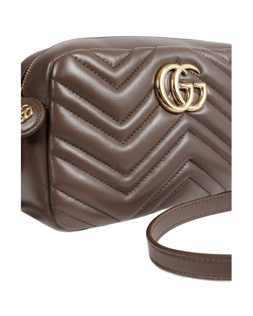 Gucci Brown Gg Marmont Small Camera Bag