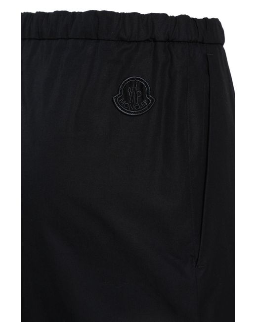 Moncler Black Cotton Poplin Pants