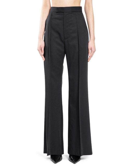 Vivienne Westwood Blue Pleated Wool Twill Wide Leg Trousers