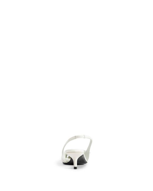 Courreges White Fold Iced Slingbacks