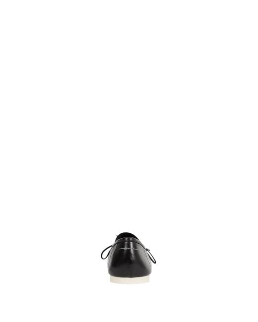MM6 by Maison Margiela Black Numeric Square-Toe Ballerinas