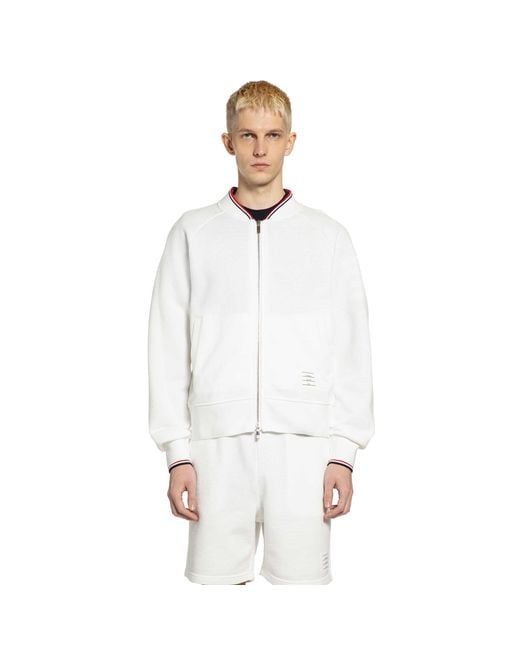Thom Browne White Bomber for men