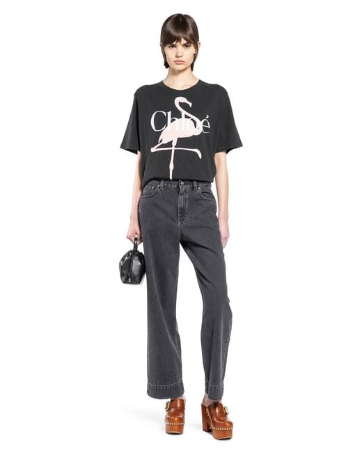 Chloé Blue High-Rise Cropped Jeans