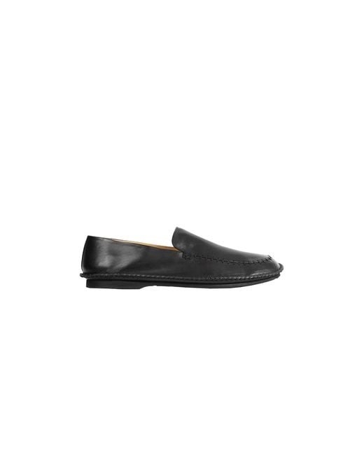 Premiata Black Structured Leather Loafers for men