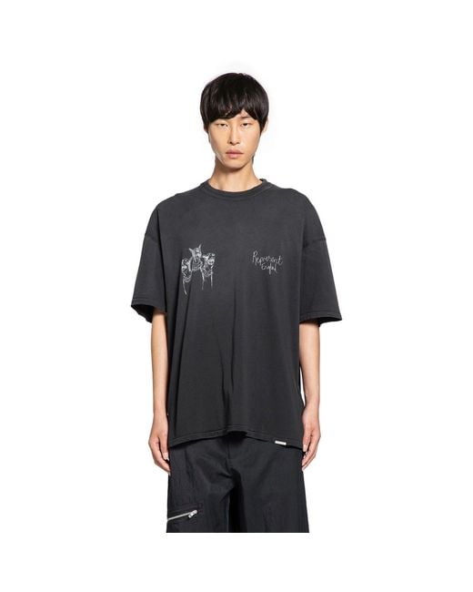 Represent Black Hand Drawn Thoroughbred T-Shirt for men