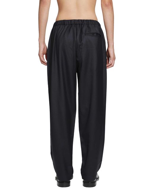 ROSE BURRITO Black Wool Pyjama Trousers for men