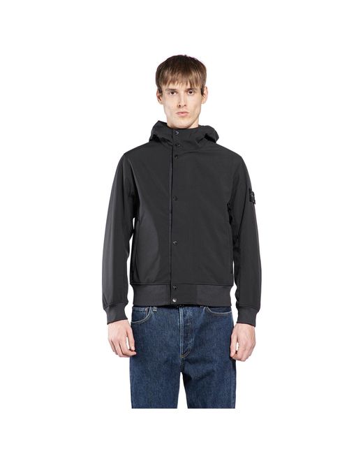 Stone Island Black 4100108 Light Soft Shell-R Jacket for men
